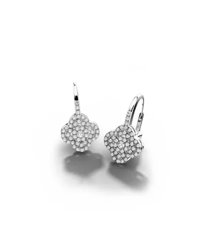 Diamond flower-shaped drop earrings from the Blossom collection