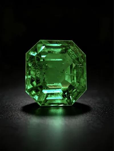 Emerald-cut Colombian emerald