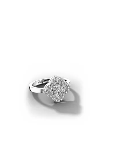 Diamond flower-shaped ring from the Blossom collection