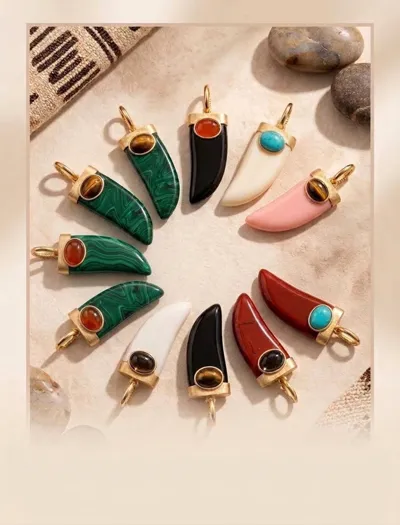 Pendants in 925 silver with natural and synthetic gemstones, Terra Madre collection