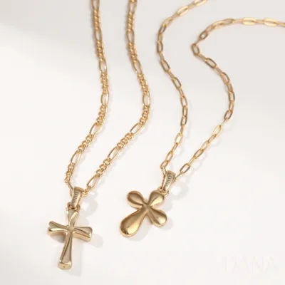 Dana L’Or 9 Carati – Men's necklaces with crosses in 9-karat yellow gold