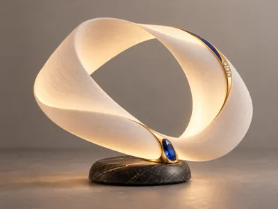 3D-printed floor lamp with sapphire applications