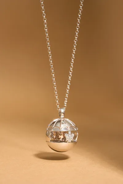 Chiama Angeli Carousel pendant in 925 sterling silver with zircons